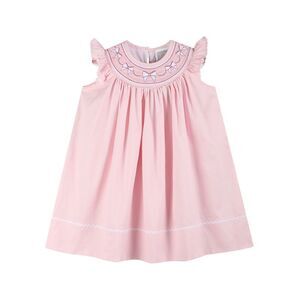 Lil Cactus Girls  Smocked Bishop Dress, Pink